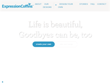 Tablet Screenshot of expressioncoffins.com